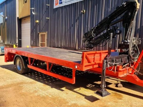 20FT Flat Trailer with Hiab Crane 910c